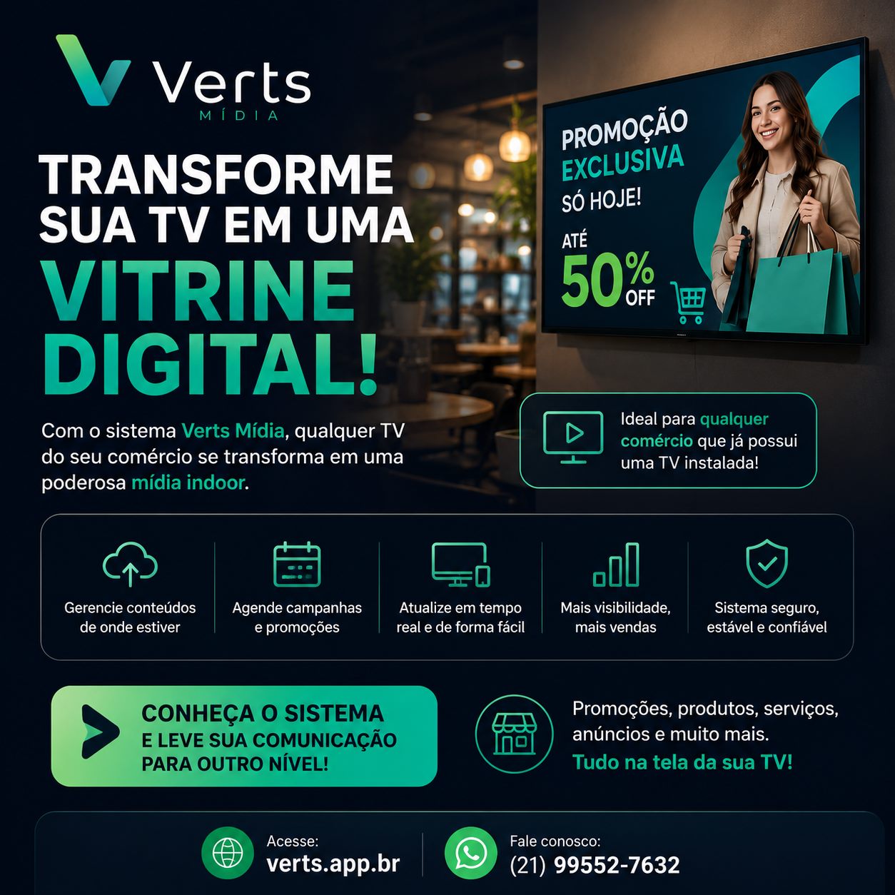 TV para lojas: transforme sua tela em vitrine digital